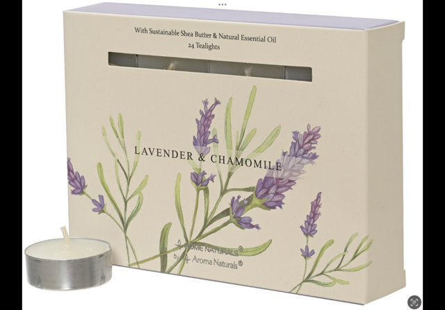 12 Lavender &amp; Camomile Tea Lights