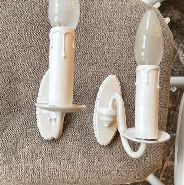 Vintage Wandleuchter Metall shabby Chic