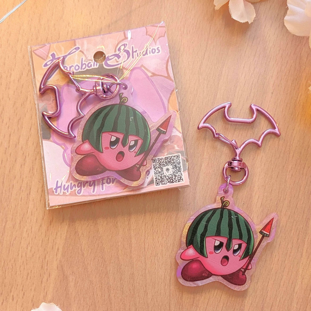 Watermelon Warrior Kirby Keychain