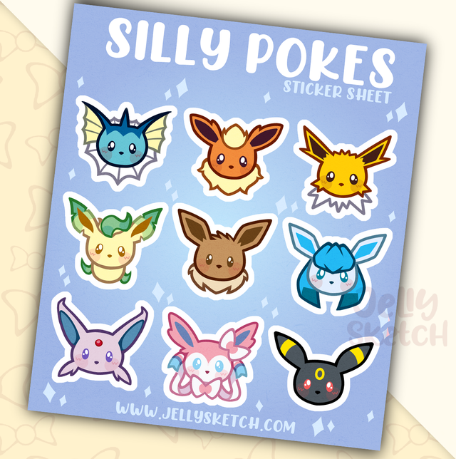 Silly Pokes | Poke Sticker Sheet