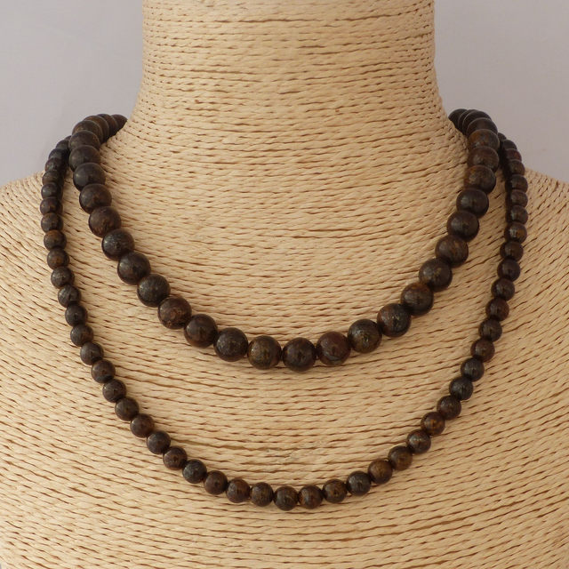 Bronzite - Collier Classique en Pierres Naturelles