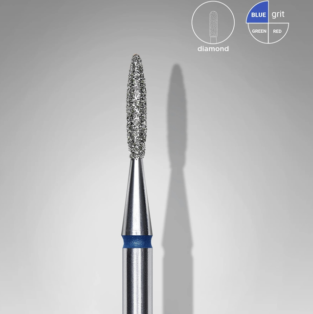FORÊT À ONGLE DIAMANTÉ, « FLAMME » BLEU 1,6mm - STALEKS PRO
