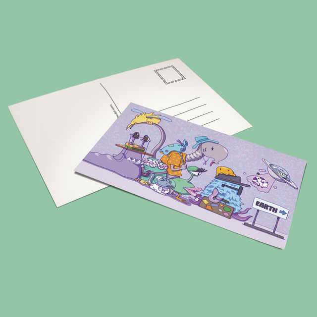 Postcard "Cosmic Pilgrimage"