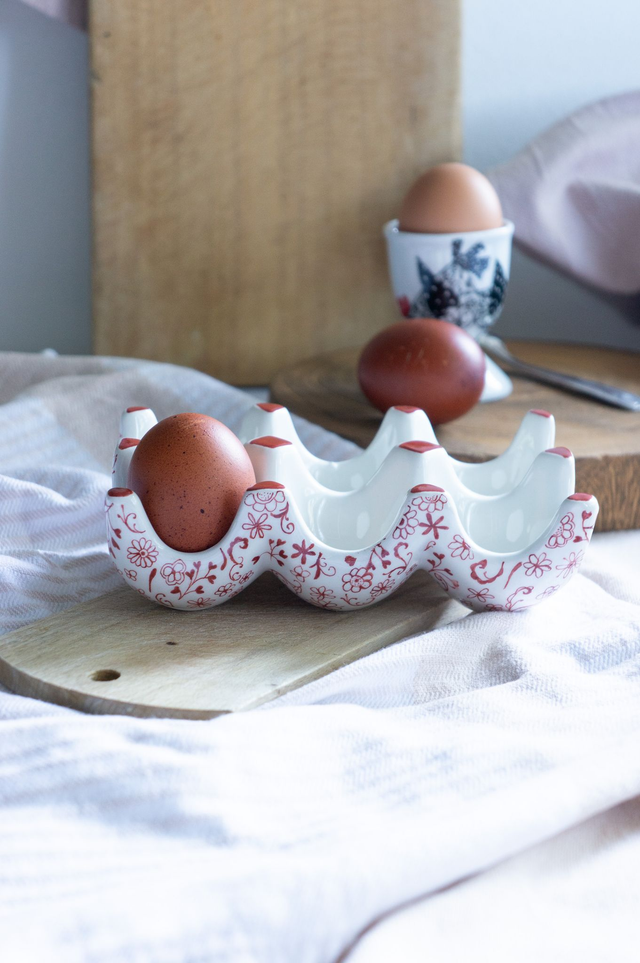 Présentoir à œufs en porcelaine, plat pour ranger les œufs décoration de la cuisine