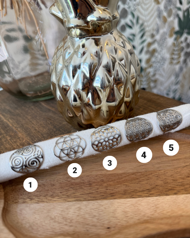 Bagues réglables acier inoxydable couleur argenté au choix