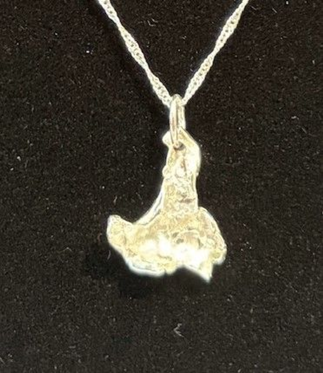 Organic Textured Recycled Sterling Silver Pendant