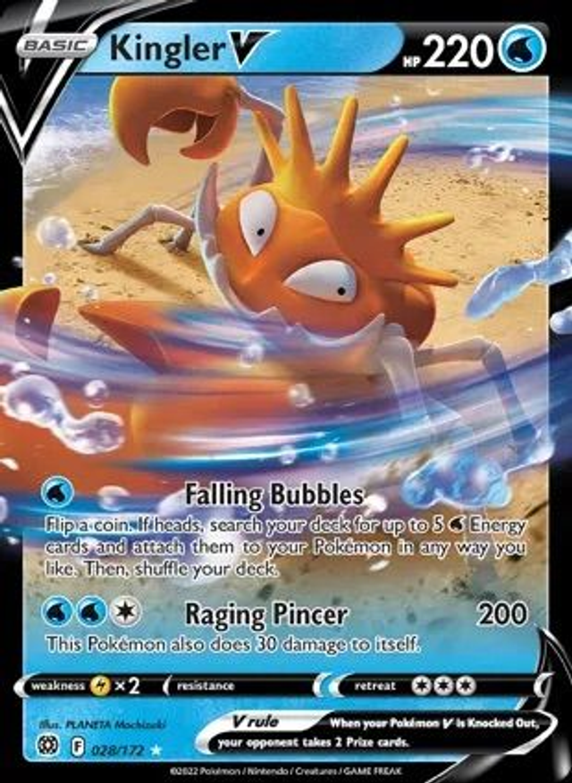 Kingler V - 028/172 (Rare Holo V)