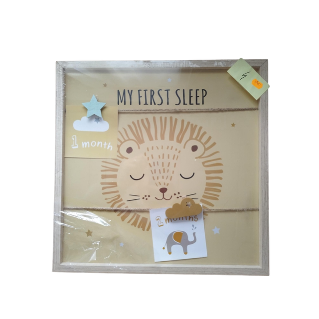 Cadre &quot;Mon Premier Sommeil&quot; – Lion