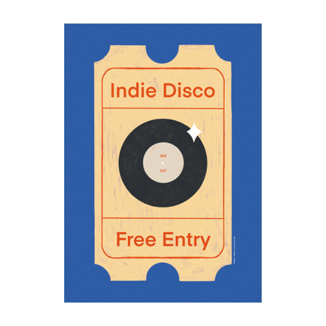 A3 Print - Music Token - Indie Disco