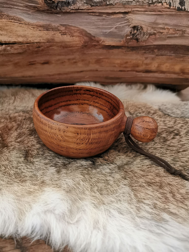 Kuksa ronde en Chêne laquée