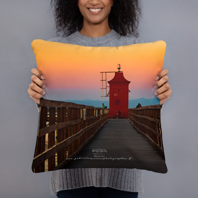  Cuscino sunset lighthouse 