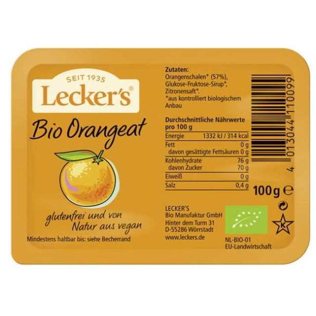 Leckers Orangeat 100g Packung
