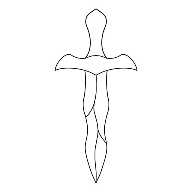 Vitrail Dague à personnaliser