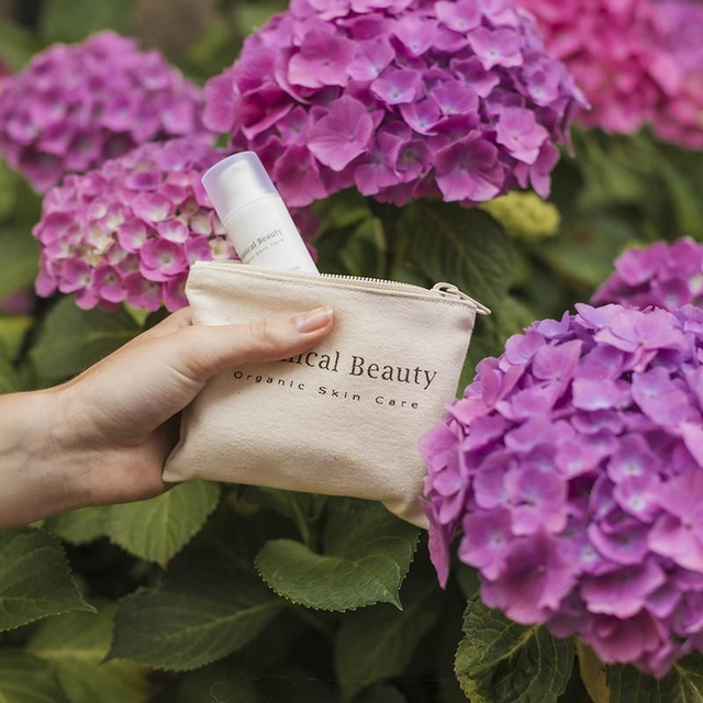 Toilettasje met mini Reinigingsmilk en - Lotion