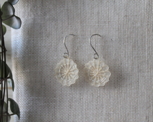 Boucles d'oreilles tissés en crin de cheval