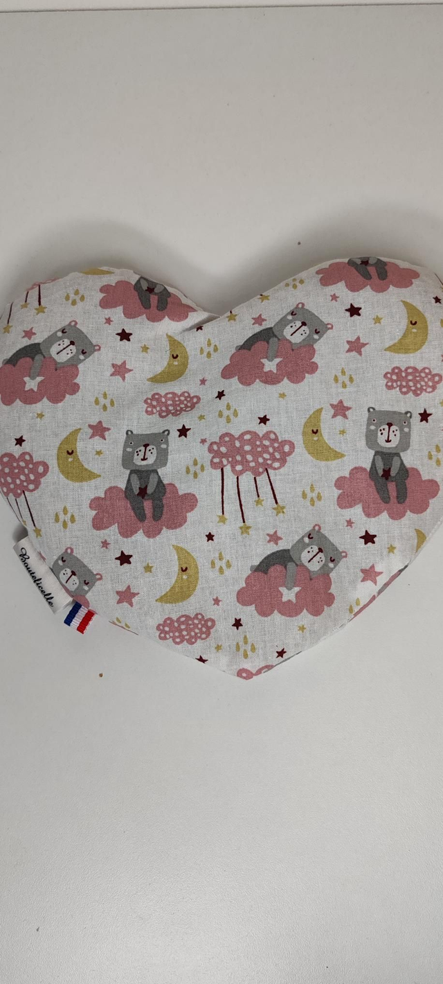 Bouillotte coeur "HIPPOLYTE ROSE"