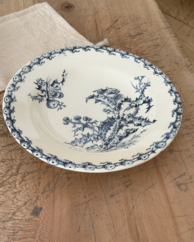 Assiettes Gien Chardons creuses (x6)