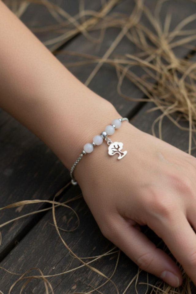 Bracelet Coulissant Pierre De Lune -