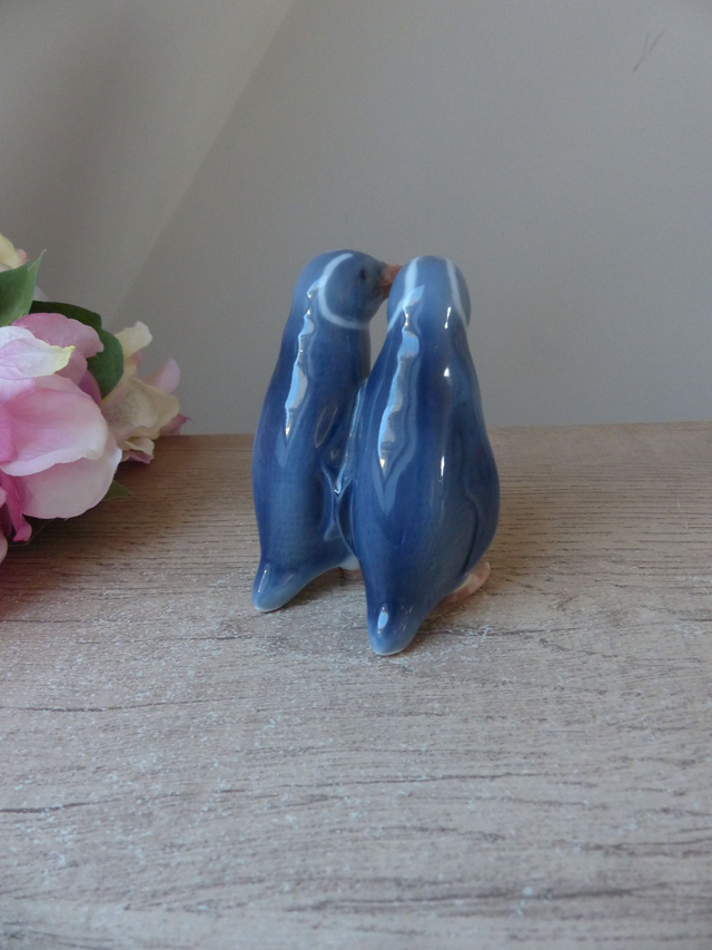 vintage Anna Trap - Figurine d’oiseau pingouin pour Royal Copenhagen Signé, cadeau couple mariage, union, fête, anniversaire de mariage