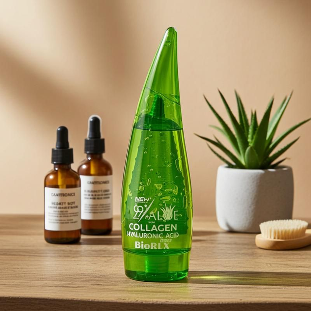 99% Purity Aloe Vera Gel with Collagen and Hyaluronic Acid – 250ML