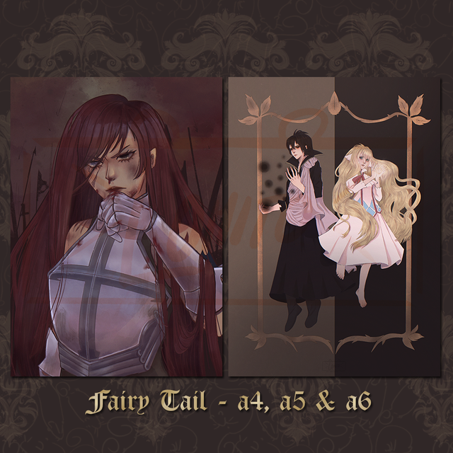 Prints Fairy Tail - Erza Scarlet - Mavis & Zeref