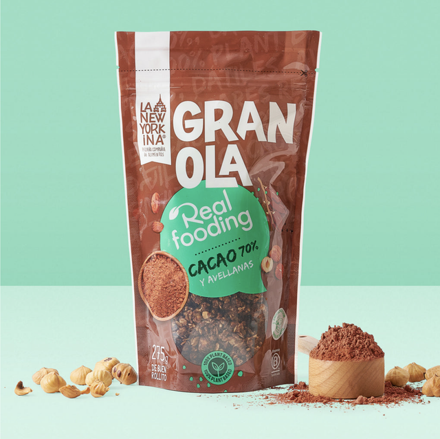 Granola Real Fooding Cacao 70% y avellanas 275g
