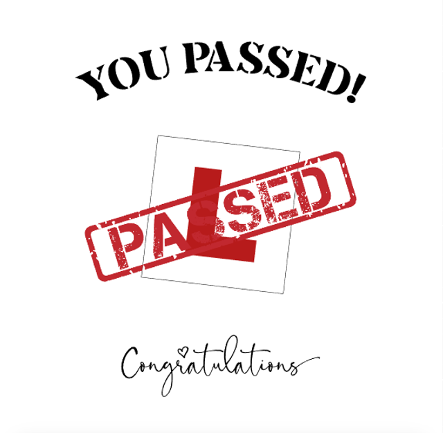 G68 Driving Test Congratulations