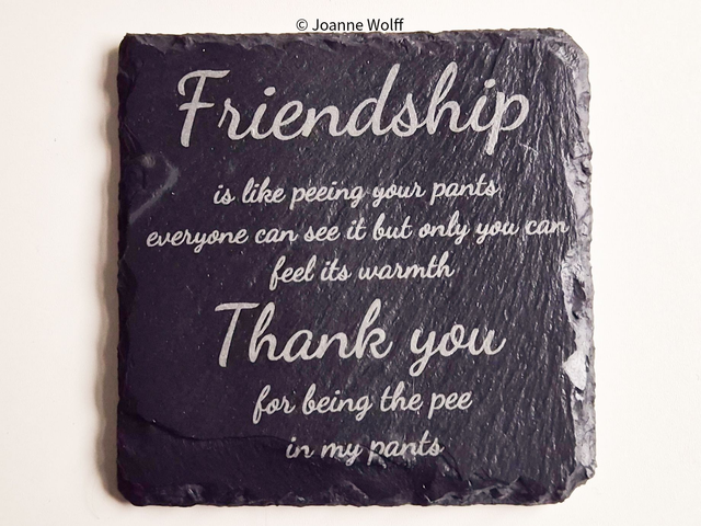 Funny Friendship Slate Coaster 