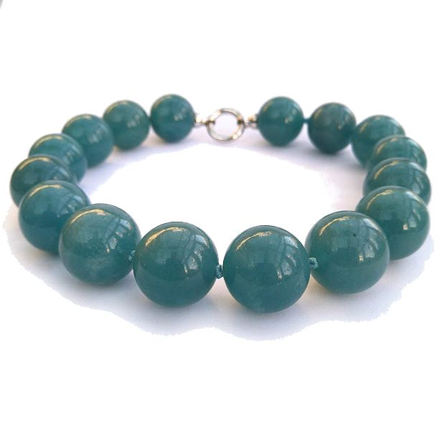 Collier met blauwe sponge quartz