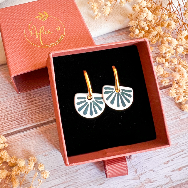 Boucles d’oreilles porcelaine