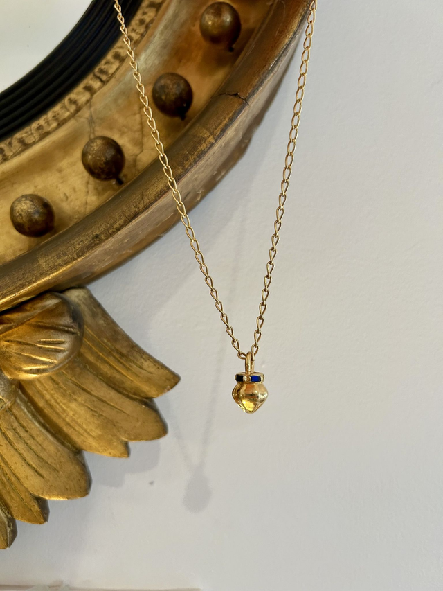 Jewelled Rosa Pendant Gold Vermeil