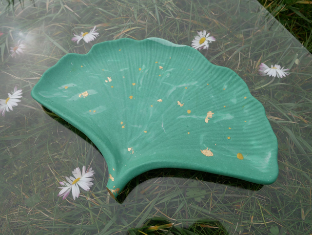 Feuille de ginko verte foncée