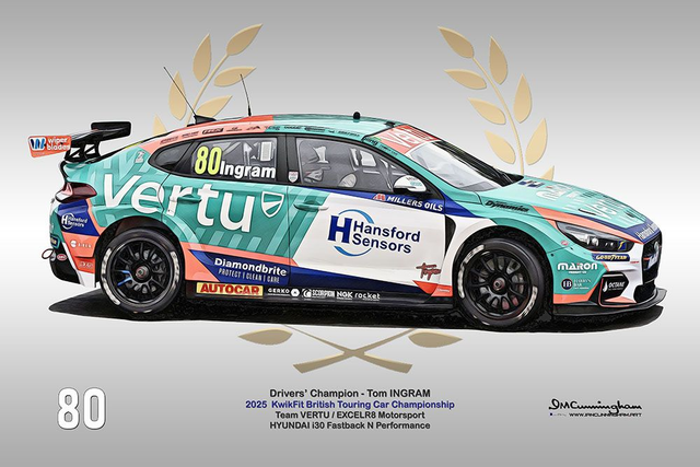 C251008 Tom Ingram #80 BTCC Champion 2025 Team VERTU Exlr8 Motorsport