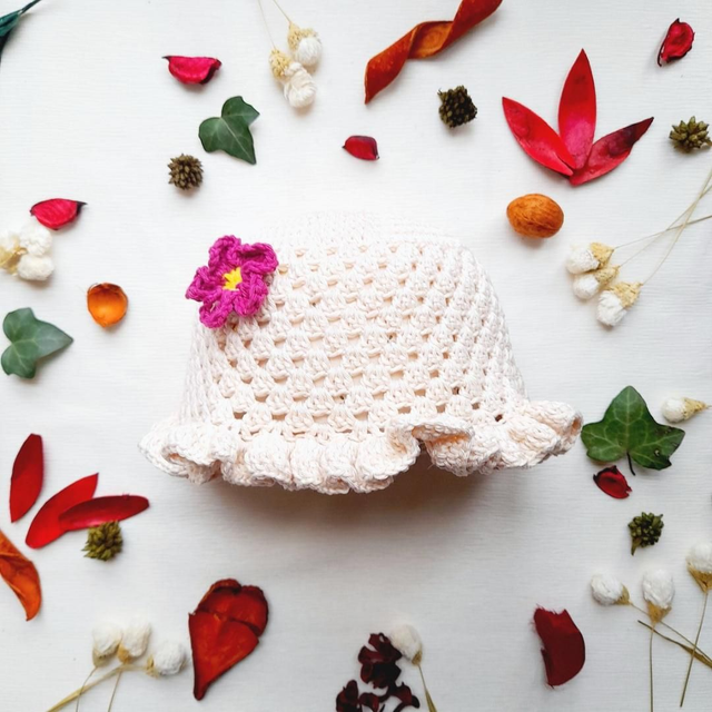 Chapeau Solène - Fait main au crochet en 100% coton