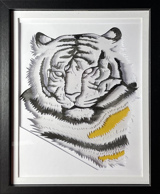 Tigre - cadre 3D lumineux