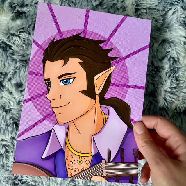 Scanlan Critical Role Vox Machina A5 Portrait Print