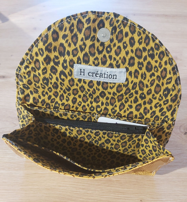 Portefeuille moutard  léopard