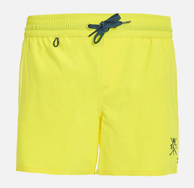 SHORT DE BAIN WATTS R-COOLZ - JAUNE FLUO ET BLEU