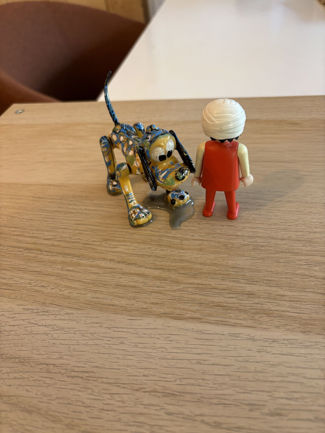 PLUTO figurine 7cm vintage custom signé LM Art H.  