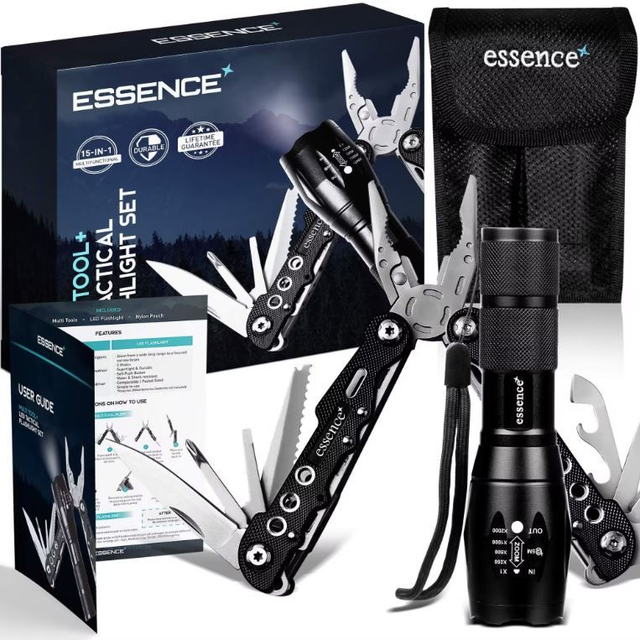 Coffret multi-outils + lampe de poche - Essence