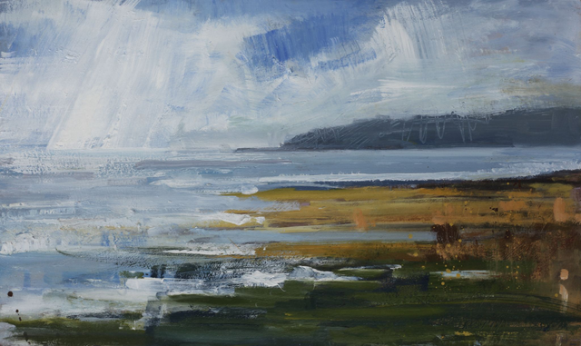 C- On the beach at Charmouth 