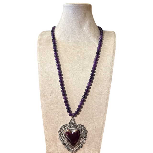 Mala cuore sacro marrone 26NG-28