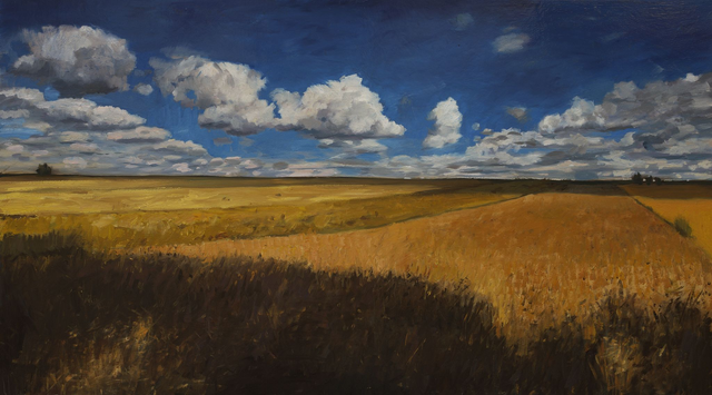 Lato. Stoczek, 70x125 olej płótno 2024