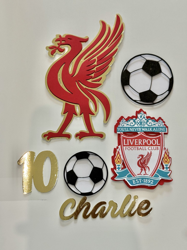 Personalised Liverpool football Cake topper