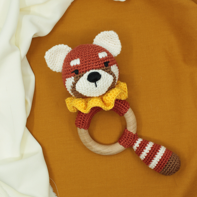Hochet Panda Roux