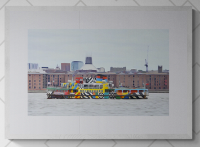 Ferry at the Cathedral Watercolour - Print