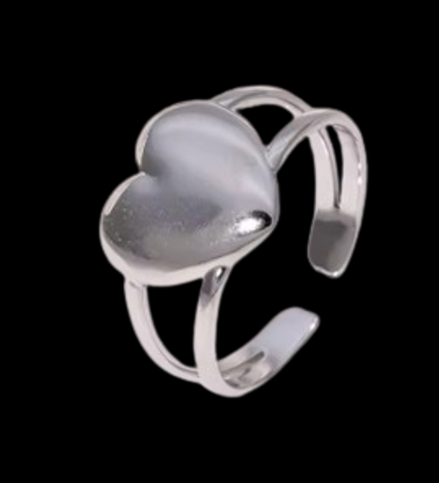 Bague Cœur – Acier inoxydable doré ou argenté