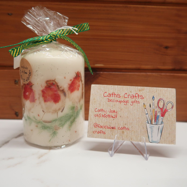 Decoupage Candle