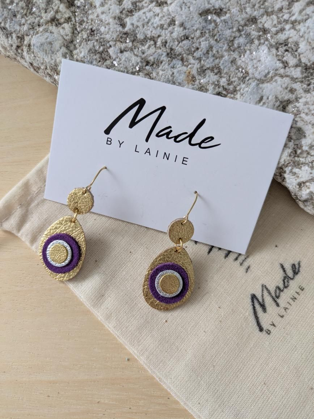 Gold Pebble Drop Earrings