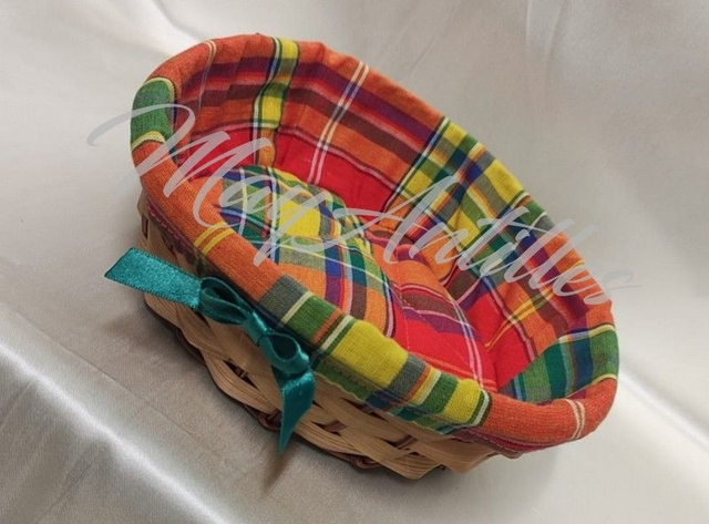 Paniers ronds osier/Madras